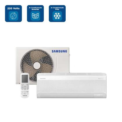 Ar Condicionado Split Inverter Samsung WindFree AI 12000 BTU/h Frio AR12DYFAAWKNAZ 220 Volts