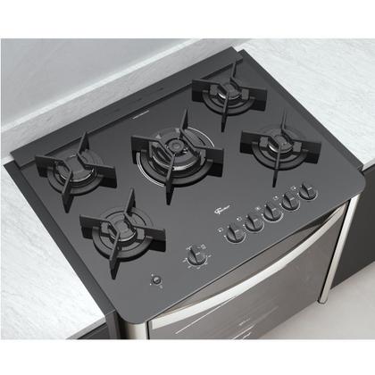 Fogão De Embutir Fischer 5 Bocas TC Gran Cheff Gás Com Dourador - Bivolt