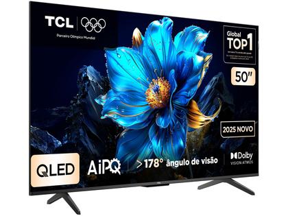 Smart TV 50" TCL 4K UHD QLED 50P7K Google TV AiPQ Google Assistente 3 HDMI - Bivolt